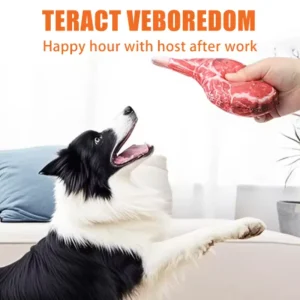 Simulation Squeaky Bone Dog Toy Steak Chew Resistant Soft Carrot Animal Pet Chew Toy for Puppy Training Clean Teeth