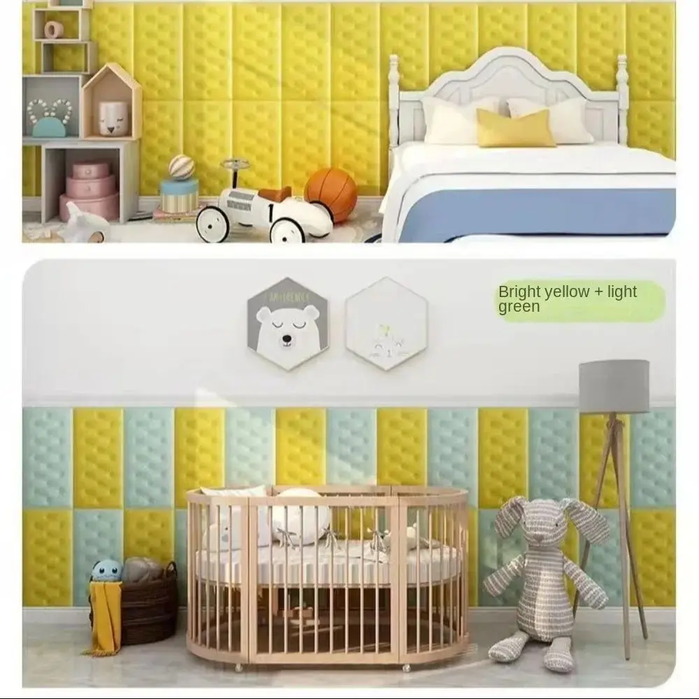 Soft 3D Foam Wallpaper Waterproof 0.7cm Thick Foam Anti Collision Wall Stickers Self-adhesive Wall Mat Pad Nursery Room - Image 3