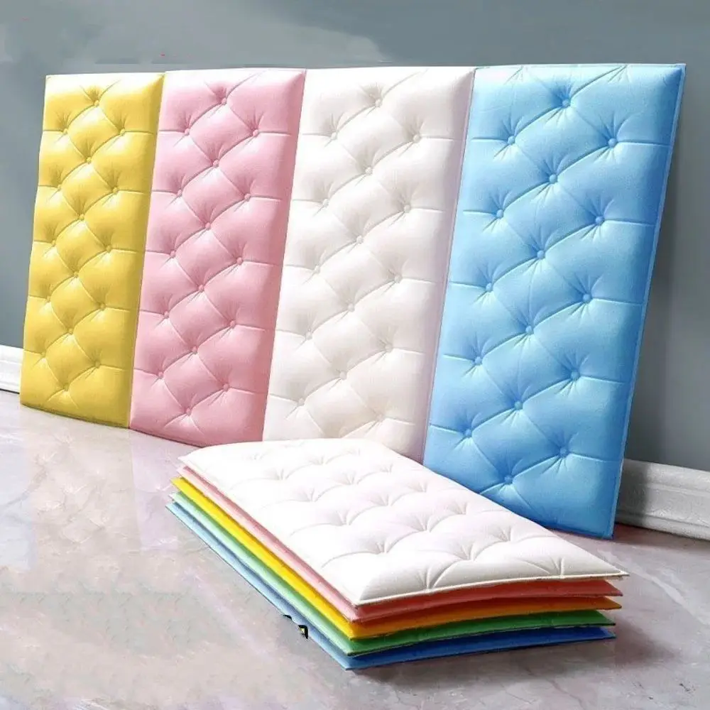 Soft 3D Foam Wallpaper Waterproof 0.7cm Thick Foam Anti Collision Wall Stickers Self-adhesive Wall Mat Pad Nursery Room - Image 4