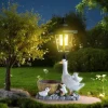 Solar Duck Night Light Garden Courtyard Sculpture Animal Resin Craft Decorative Outdoor Lighting Garden Ornaments