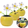 Solar Powered Automatic Swinging Sunflower Dancing Animated Flower Toy Car Interior Decorations Styling Home Decoration