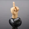 Solar Powered Mid Finger Shaking Toy Car Dashboard Dancing Figure Toy Brown Creative Car Bobbleheads Decorative Ornament