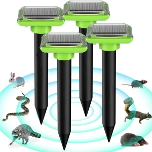 Solar Ultrasound Moles Repeller Buzzer vibration wave Snakes Mouse Animal Repeller for Orchard Farm Garden Patio