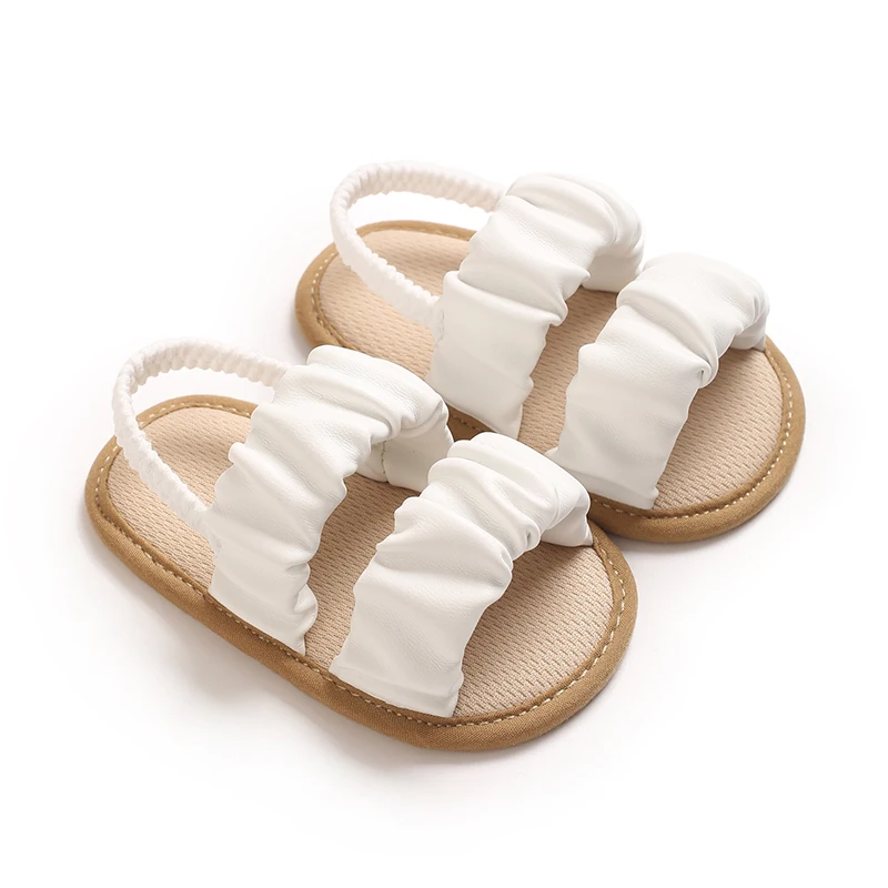 Solid Color Baby Sandals For Summer Soft Soled Non Slip Baby Walking Shoes For 0-18 Months Breathable And Anti Drop Shoes - Image 2