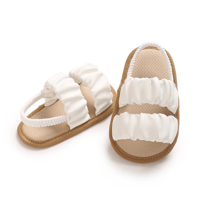 Solid Color Baby Sandals For Summer Soft Soled Non Slip Baby Walking Shoes For 0-18 Months Breathable And Anti Drop Shoes - Image 5