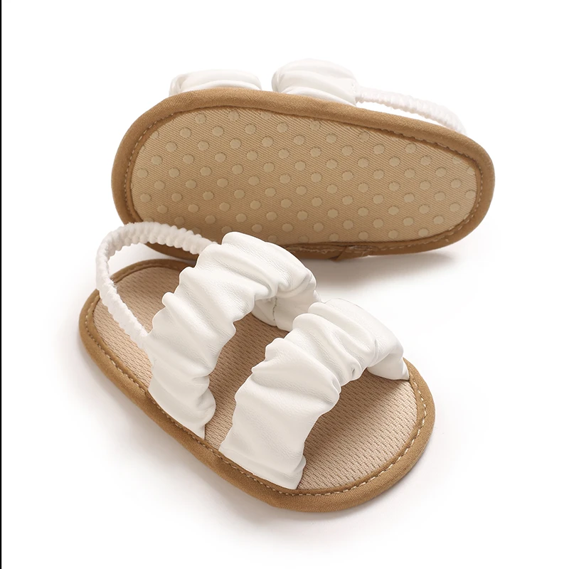 Solid Color Baby Sandals For Summer Soft Soled Non Slip Baby Walking Shoes For 0-18 Months Breathable And Anti Drop Shoes - Image 3