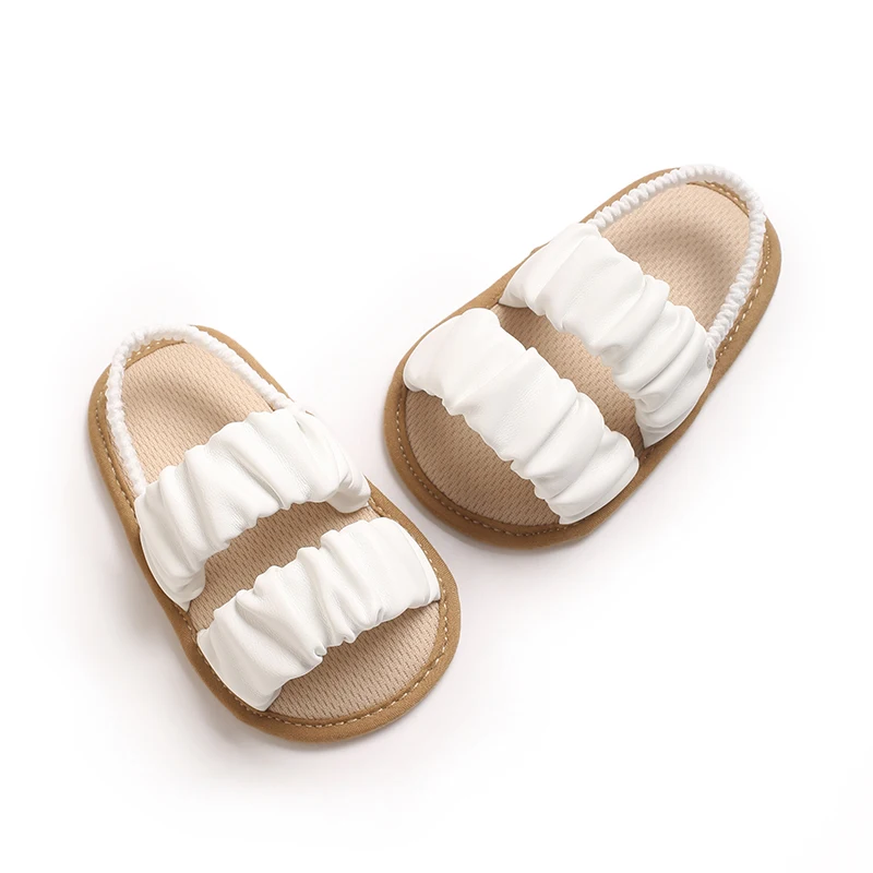 Solid Color Baby Sandals For Summer Soft Soled Non Slip Baby Walking Shoes For 0-18 Months Breathable And Anti Drop Shoes - Image 4