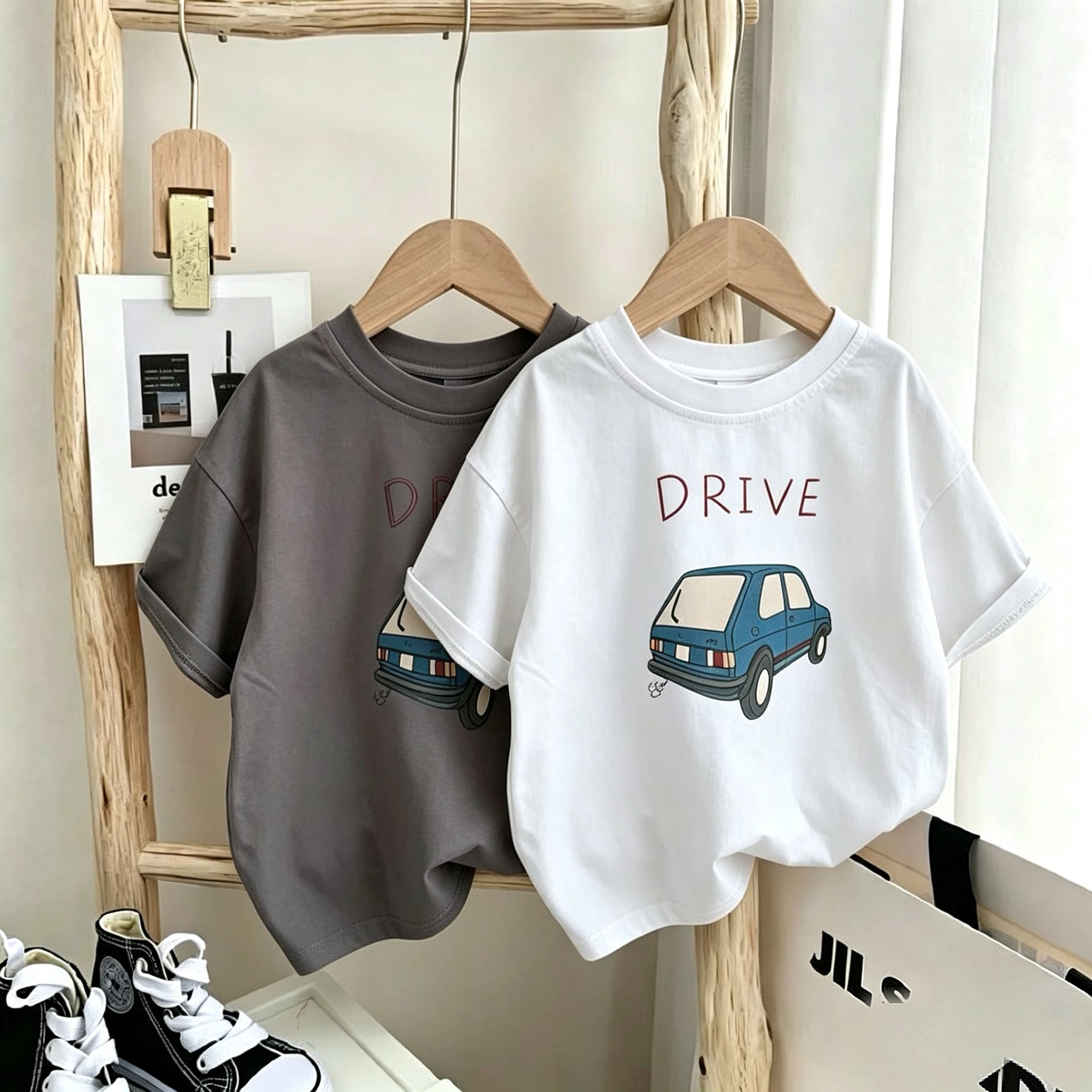 Solid Color Simple Fashion T-shirt For Kids Clothes Summer Thin Loose Casual Tshirts Tops Short-sleeved Toddler Costume T Shirts - Image 2