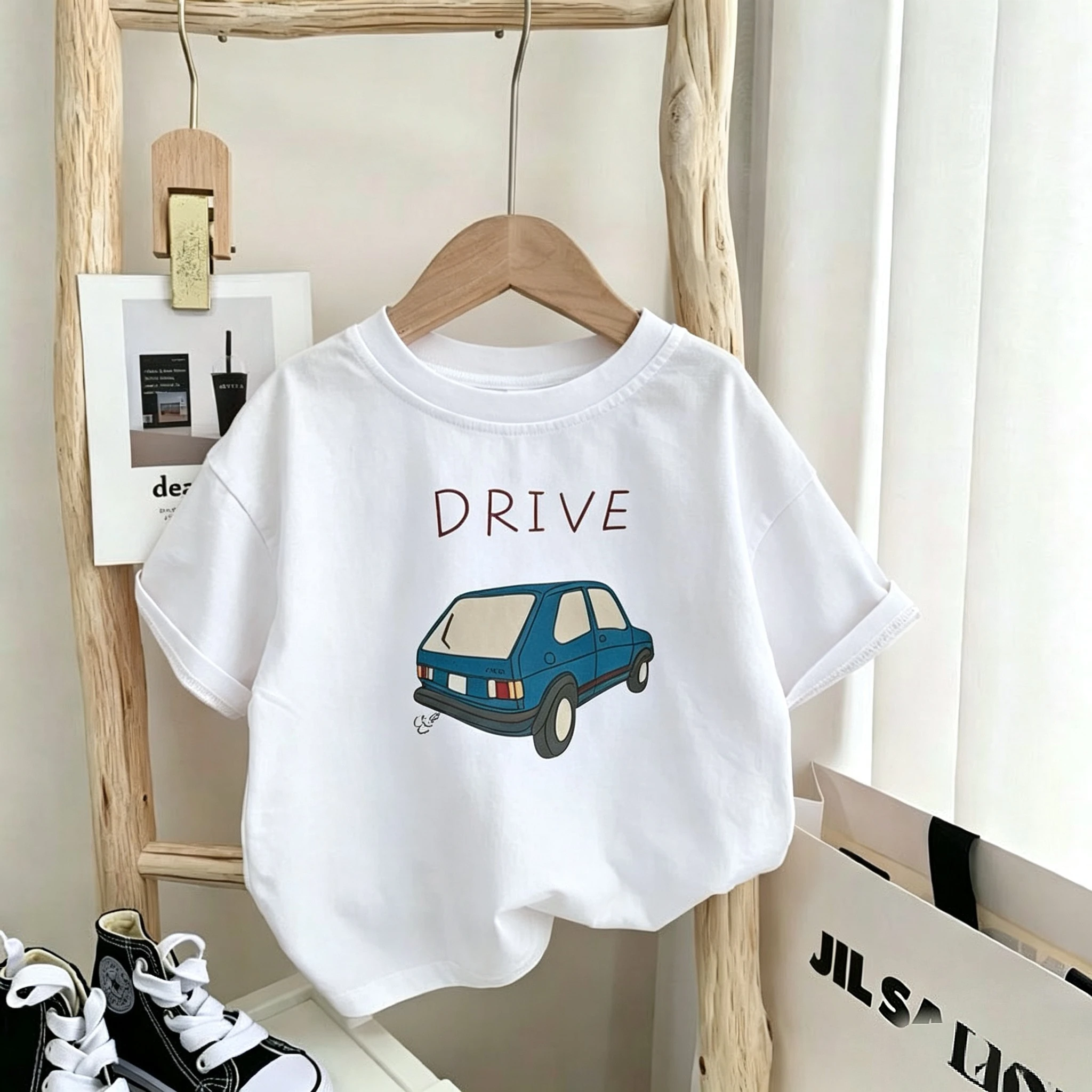 Solid Color Simple Fashion T-shirt For Kids Clothes Summer Thin Loose Casual Tshirts Tops Short-sleeved Toddler Costume T Shirts - Image 3