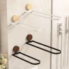 Solid Wood Bathroom Towel Rack, No-Drill Foldable Bar for Shower and Sink Wall Mount, Durable and Stylish Design, Towel Rack