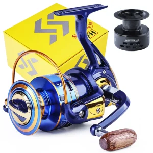 Sougayilang 1000-7000 Series Metal Spinning Reel 12BB 5.2:1/4.9:1 Gear Ratio Aluminum Spool Fishing Reel Max Drag 5-18kg Pesca