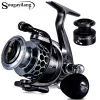Sougayilang Fishing Reel 5.1/5.5:1 Gear Ratio Spinning Reel 28lbs Max Drag Power with Free Spool Anti-corrosion Carp Reel Pesca