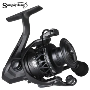 Sougayilang Spinning Reel 5.2:1 Gear Ratio Full Metal Construction Corrosion Resistant 10kg Max Drag for Freshwater Saltwater