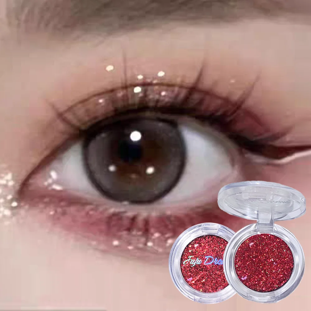 Sparkling monochrome eyeshadow palette - pearl sequins and metallic sheen, high-pigment cosmetics, holiday and stage style - Image 4