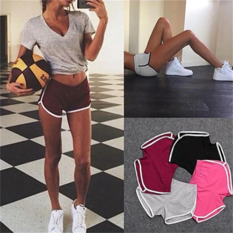 Sports Shorts Women Summer 2024 New Candy Color Anti Emptied Skinny Shorts Casual Lady Elastic Waist Beach Correndo Short Pants - Image 2