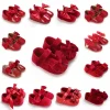 Spring and Autumn Girl Baby Shoes Classic Fashion Red Theme Cute Bow Princess Shoes Rubber Sole Anti slip Comfortable Walking Sh