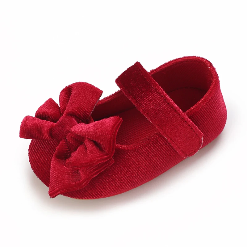 Spring and Autumn Girl Baby Shoes Classic Fashion Red Theme Cute Bow Princess Shoes Rubber Sole Anti slip Comfortable Walking Sh - Image 5