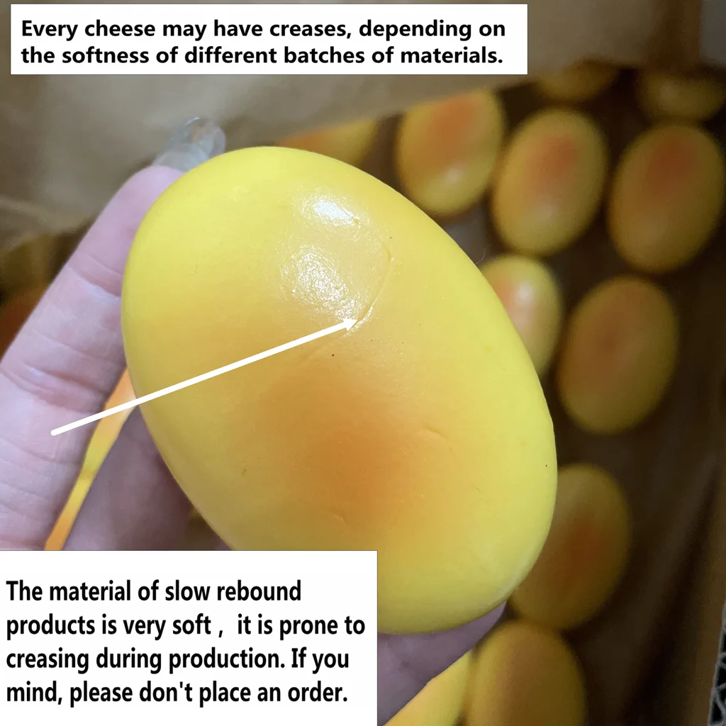 Squishy Cheese Cake Bread Squeeze Toys Stress Relief Slow Rising Sensory Fidget Toys for Kids and Adults Soft Squeeze Toys - Image 6