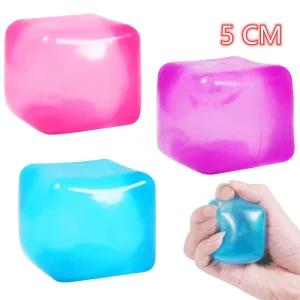 Squishy Ice Cube Fidget Toy Square Shape Squishy Stress Ball Squeeze Toys Stress Relief Sensory Toy For Kids Adults Gift