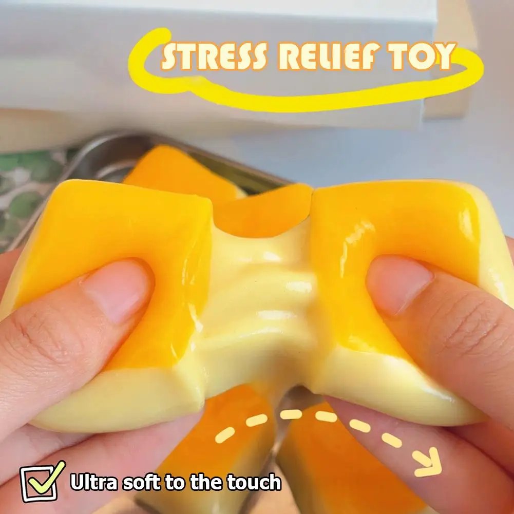 Squishy Rice Cake Stress Relief Toy Squeeze Fidget Toys for Kids Adults Realistic Soft Stretchy Sensory Gift Anti-stress - Image 2