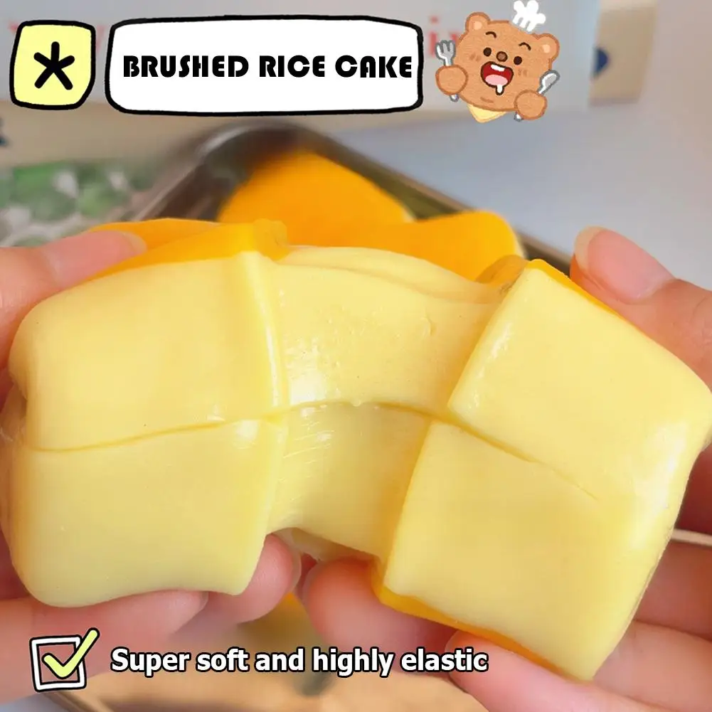 Squishy Rice Cake Stress Relief Toy Squeeze Fidget Toys for Kids Adults Realistic Soft Stretchy Sensory Gift Anti-stress - Image 4
