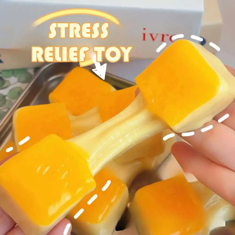 Squishy Rice Cake Stress Relief Toy Squeeze Fidget Toys for Kids Adults Realistic Soft Stretchy Sensory Gift Anti-stress