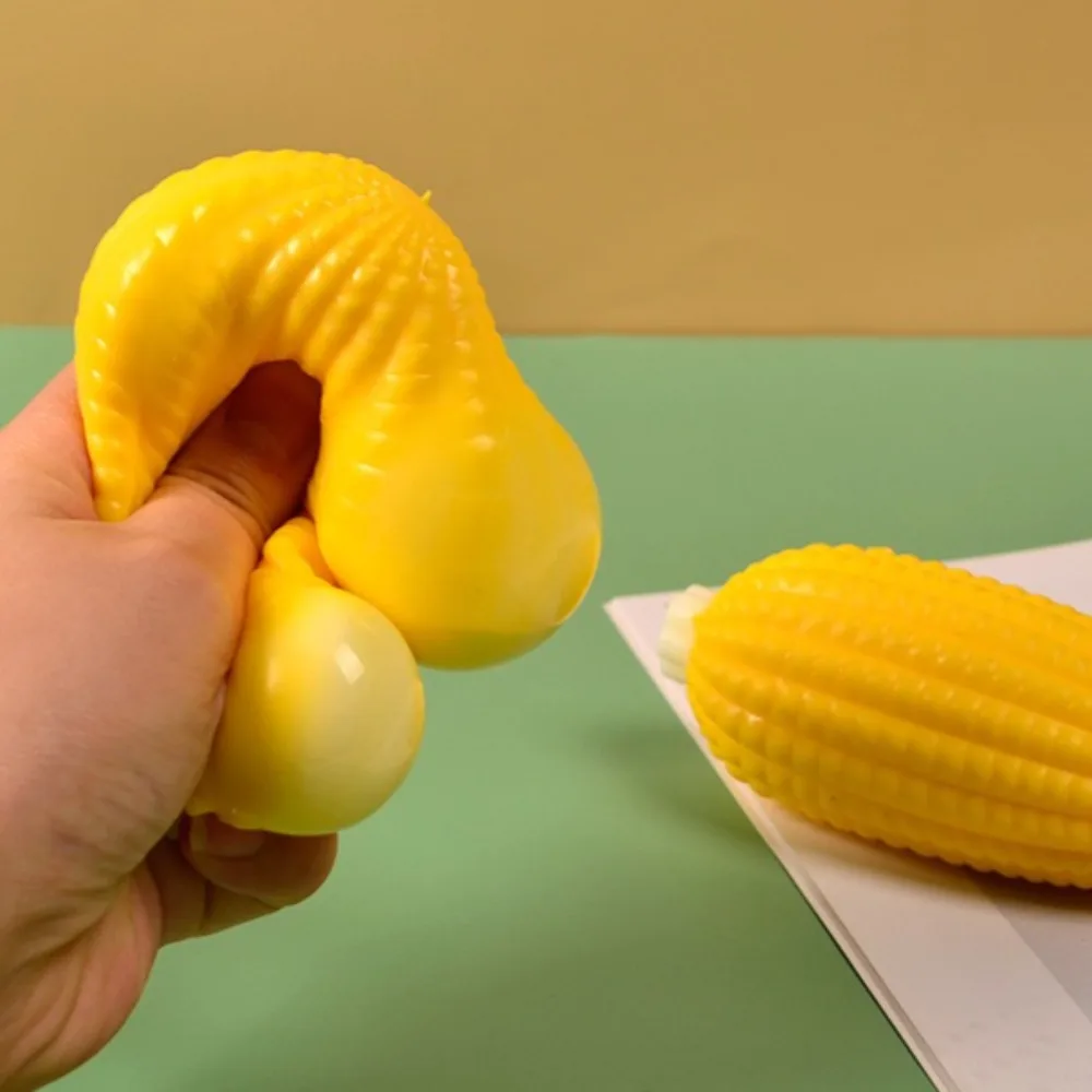 Squishy Simulated Corn Stress Ball - Squeeze Toy for Anxiety Relief, Fidget Sensory Toy for Kids & Adults, Squishies Gag Gift - Image 5