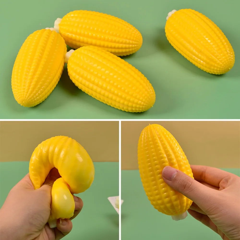 Squishy Simulated Corn Stress Ball - Squeeze Toy for Anxiety Relief, Fidget Sensory Toy for Kids & Adults, Squishies Gag Gift - Image 3