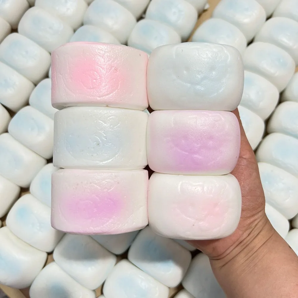 Squishy Simulated Steamed Bun Squeeze Toy Stress Relief Slow Rising Sensory Fidget for Anxiety ADHD Autism Gift for Kids Adults