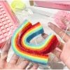 Squishy Sour Sugar Rainbow Strips Stress Autism Sensory Toy Stress & Anxiety Relief Toys Pinch Decompression Toy for Adult & Kid