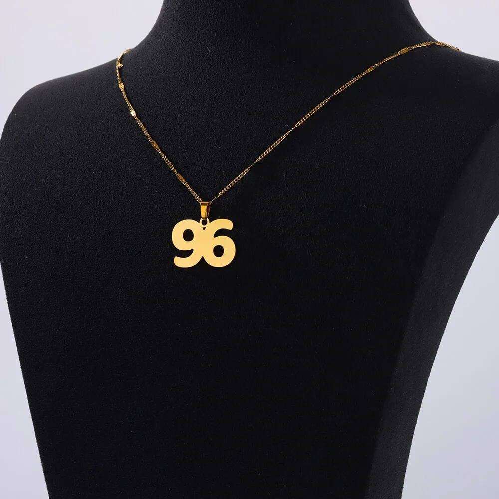 Stainless Steel Year Number Pendant Necklace for Women Men Birth Special Date 91 92 93 94 95 96 97 98 99 Birthday Jewelry Gift - Image 5