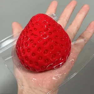 Strawberry Taba Squishy Fidget Toy - Slow Rebound Stress Relief Toy for Kids, Adults, Office & Party Favors - Squeeze Gift New