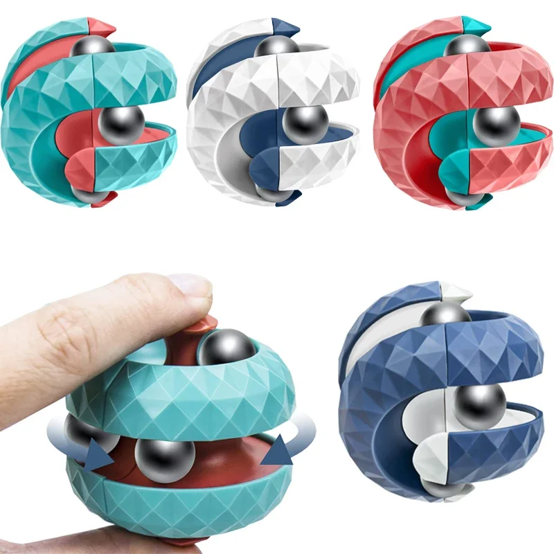 Stress Reducing Toy Children's Trackball Cube Anti Pressure Sensory Toy Fidget Toy Children's Puzzle Space Geometry Training - Image 2