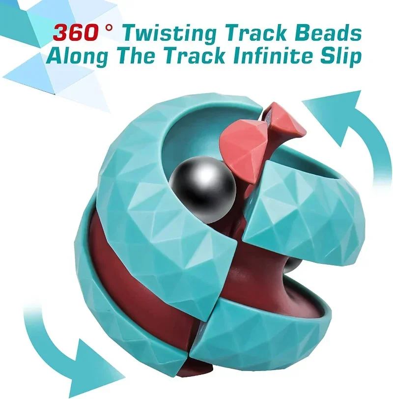 Stress Reducing Toy Children's Trackball Cube Anti Pressure Sensory Toy Fidget Toy Children's Puzzle Space Geometry Training - Image 3