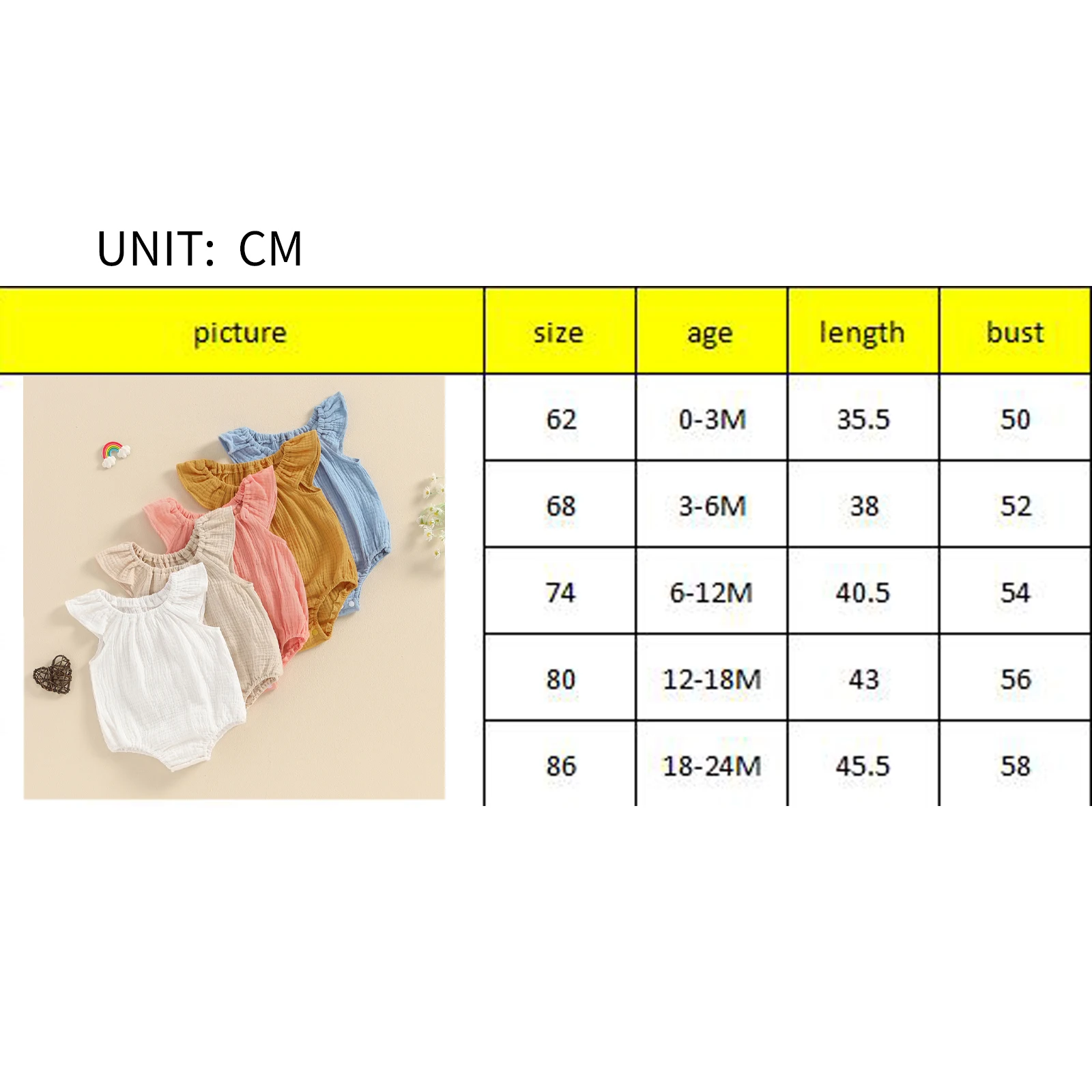 Summer Baby Clothing Girl Boy Rompers Solid Ruffle Sleeve Smocked Bubble Romper Unisex Infants Cotton Linen Jumpsuit - Image 6