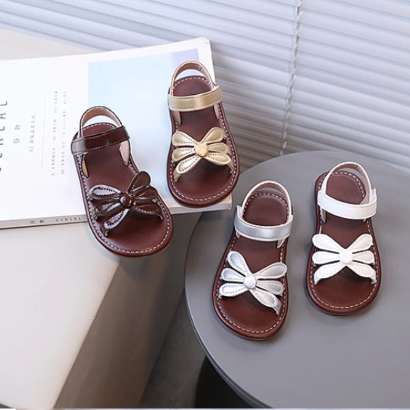 Summer Baby Girls Flower Open Toe Sandals Soft Sole Beach Princess Casual Shoes - Image 2
