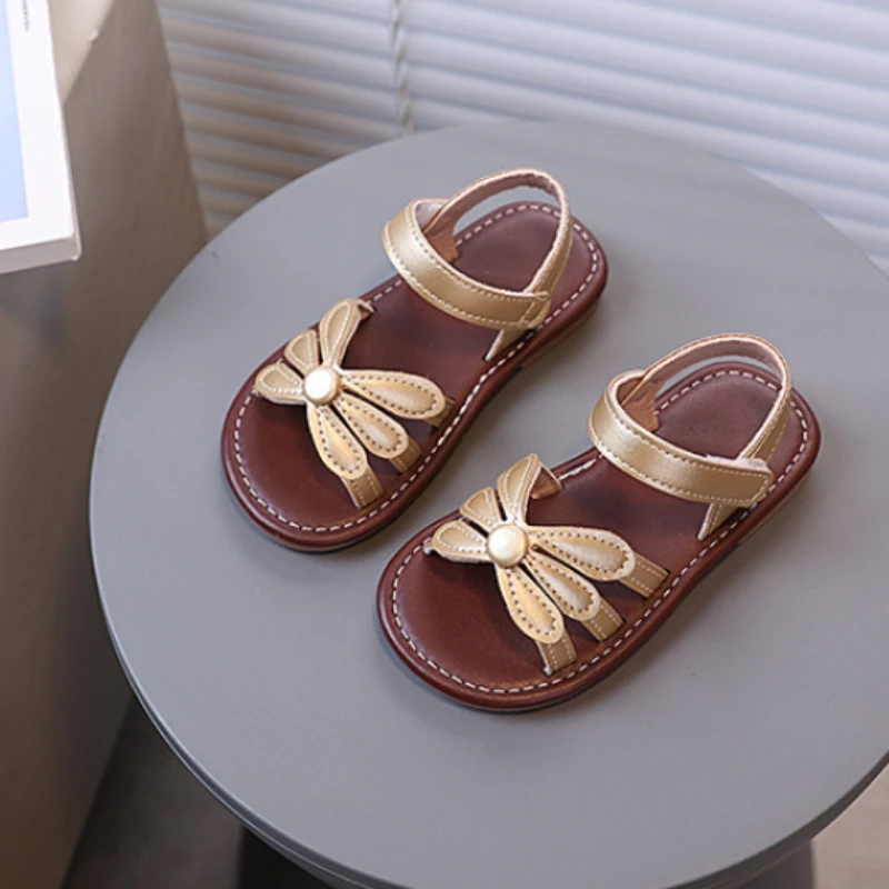 Summer Baby Girls Flower Open Toe Sandals Soft Sole Beach Princess Casual Shoes - Image 3