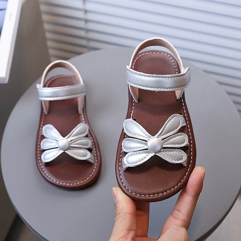 Summer Baby Girls Flower Open Toe Sandals Soft Sole Beach Princess Casual Shoes
