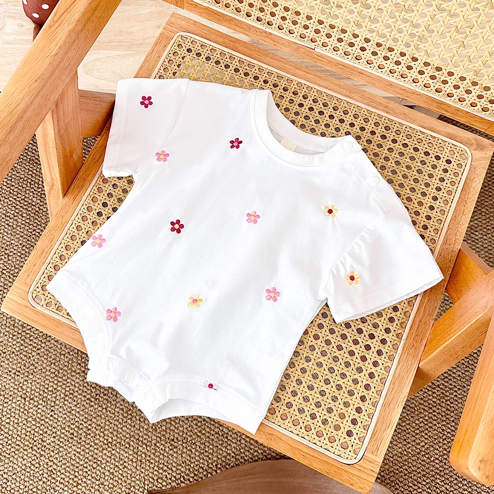 Summer Baby Romper Newborn Floral Print Round Neck Short Sleeved Jumpsuit Cotton Infant Bodysuit Girls Child Clothing 0-18M - Image 6