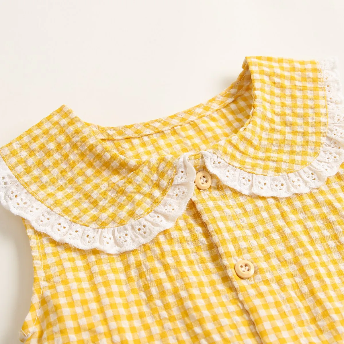 Summer Cotton Sleeveless Princess Baby Girls Bodysuits Cute Plaid Clothing - Image 6