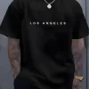 Summer Fashion Street Casual Letter-style Printed T-shirt for Outdoor Travel, Loose and Breathable Men's T-shirt Tops