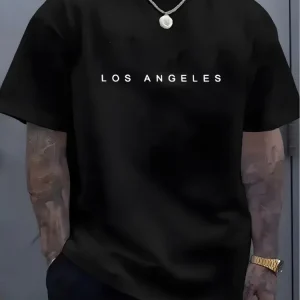 Summer Fashion Street Casual Letter-style Printed T-shirt for Outdoor Travel, Loose and Breathable Men's T-shirt Tops