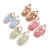 Summer New 0-18M Baby Walking Shoes Sandals Cartoon Fabric Sole Anti Slip Men's And Women's Treasure Shoes