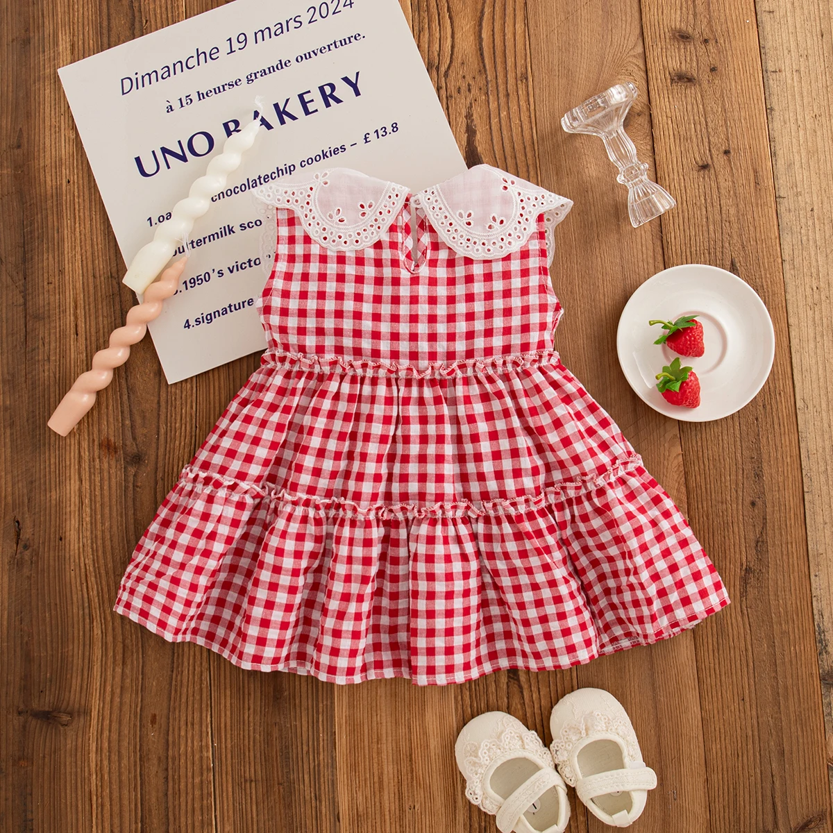 Summer New Baby Girl Dress Sweet Strawberry Comfortable Cotton Daily Outing Clothing Children's Clothing 6 Months - 3 Years Old - Image 5