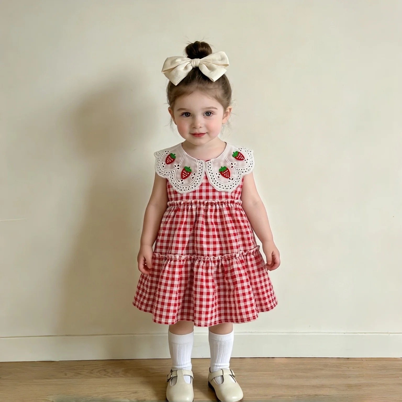 Summer New Baby Girl Dress Sweet Strawberry Comfortable Cotton Daily Outing Clothing Children's Clothing 6 Months - 3 Years Old