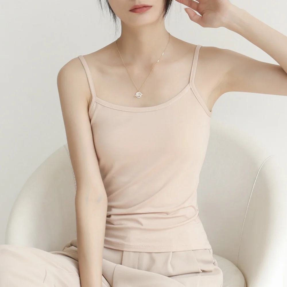 Summer Sexy Tank Top Black White Nude Camisoles Women Sleeveless T-Shirt Breathable Fitness Sport Vest Tank Top Female Basic Top - Image 3