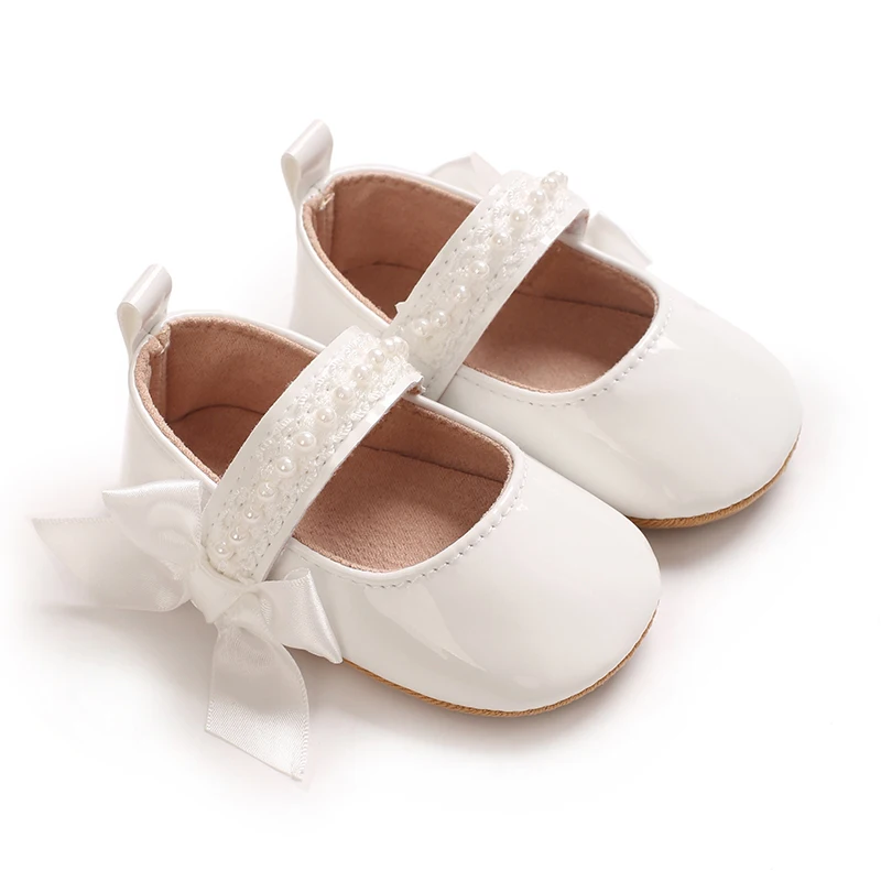 Sweet 0-18M Baby Girl Leather Shoes Spring and Autumn New Fashionable Versatile Princess Shoes Rubber Bottom Anti slip Princess - Image 2