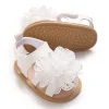 Sweet 0-18M Newborn Girl Sandals Comfortable Summer Outdoor Leisure Beach Lace Flower Anti slip Soft Rubber Bottom