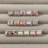 Sweet Cute Heart Bow Flowers Zircon Moon Star Italian Charm Links Fit 9mm Bracelet Stainless Steel Jewelry DIY Making Gifts