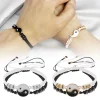 Tai Chi Yin Yang Couple Bracelet for Lover Handmade Woven Baided Rope Adjustable Bracelets Bff Friendship Bangles Jewelry Gift
